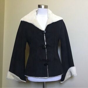 White House Black Market Black and White Cape Jacket